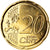 Malta, 20 Euro Cent, 2008, Paris, gold-plated coin, UNZ, Messing, KM:129