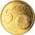 Malta, 5 Euro Cent, 2008, Paris, gold-plated coin, MS(63), Miedź platerowana