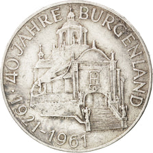 AUSTRIA, 25 Schilling, 1961, KM #2891, AU(55-58), Silver, 30, 13.03