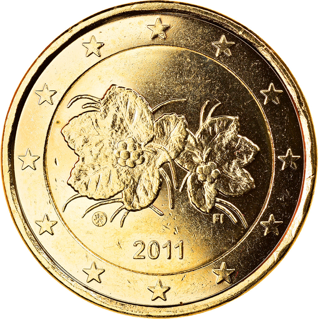 Finland, 2 Euro, 2011, Vantaa, gold-plated coin, MS(63), Bi-Metallic, KM:130