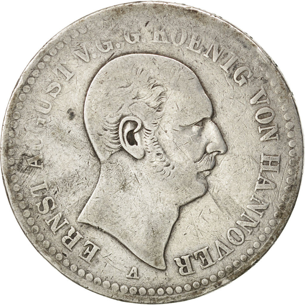Coin, German States, HANNOVER, Ernst August, Thaler, 1840, Clausthal, VF(20-25)