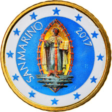 San Marino, 50 Euro Cent, 2017, Colourized, UNZ+, Messing
