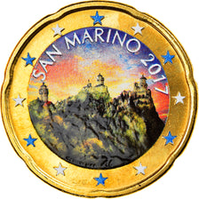 San Marino, 20 Euro Cent, 2017, Colourized, UNZ+, Messing