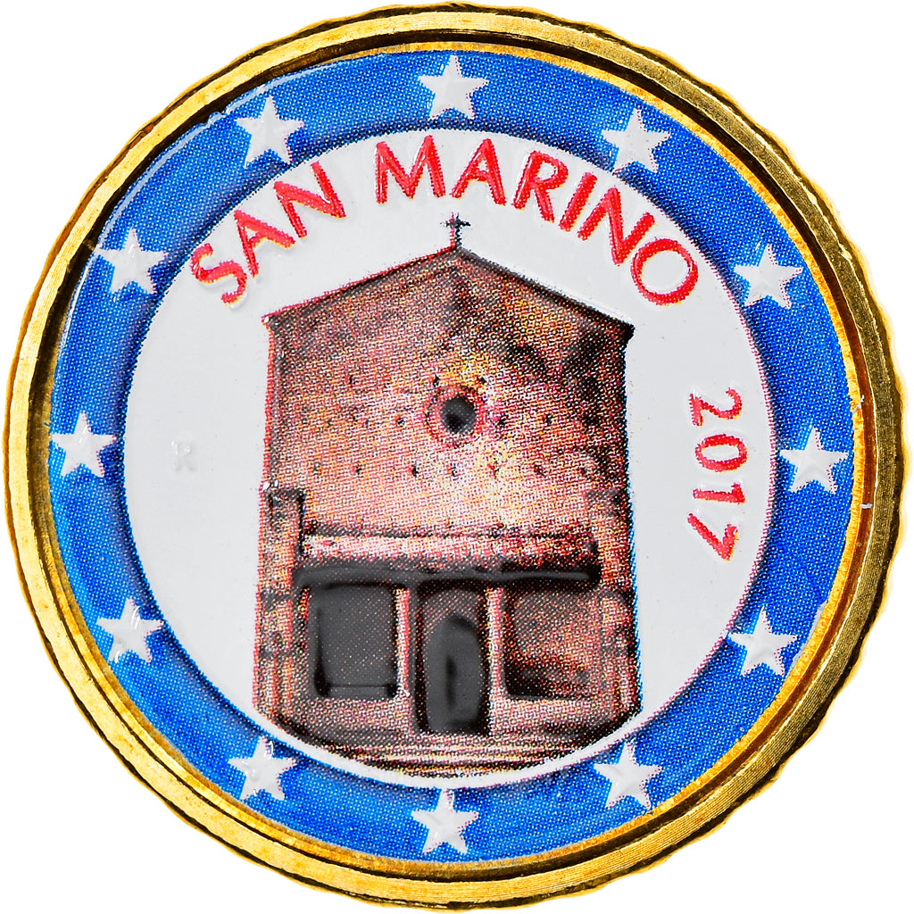 San Marino, 10 Euro Cent, 2017, Colourized, SPL+, Ottone