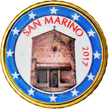 San Marino, 10 Euro Cent, 2017, Colourized, SPL+, Ottone