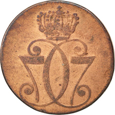DENMARK, Skilling, 1771, KM #616.1, VF(30-35), Copper, 29, 10.85