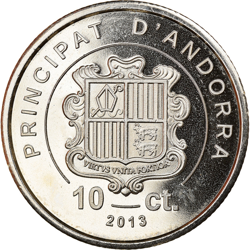 Monnaie, Andorra, 10 Centims, 2013, SPL+, Copper-nickel
