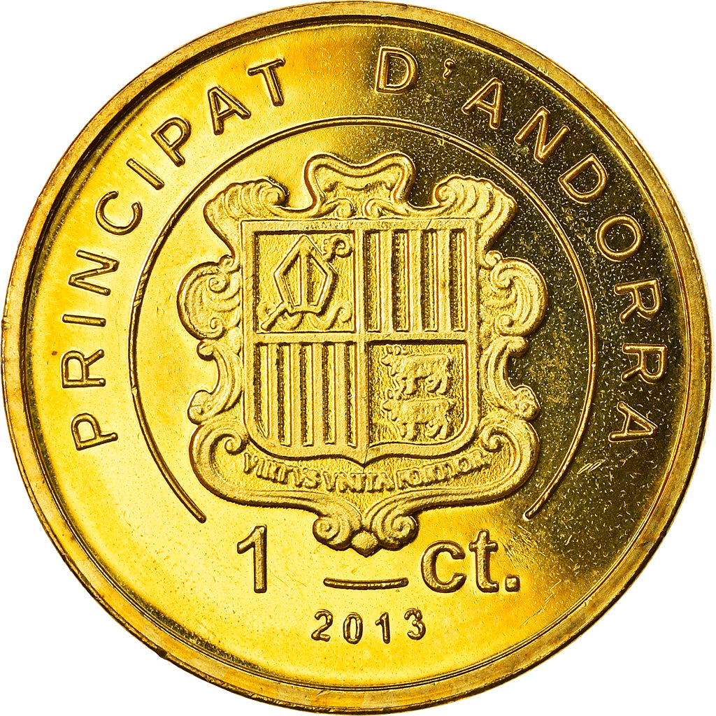 Moneta, Andorra, Centim, 2013, SPL+, Rame-nichel
