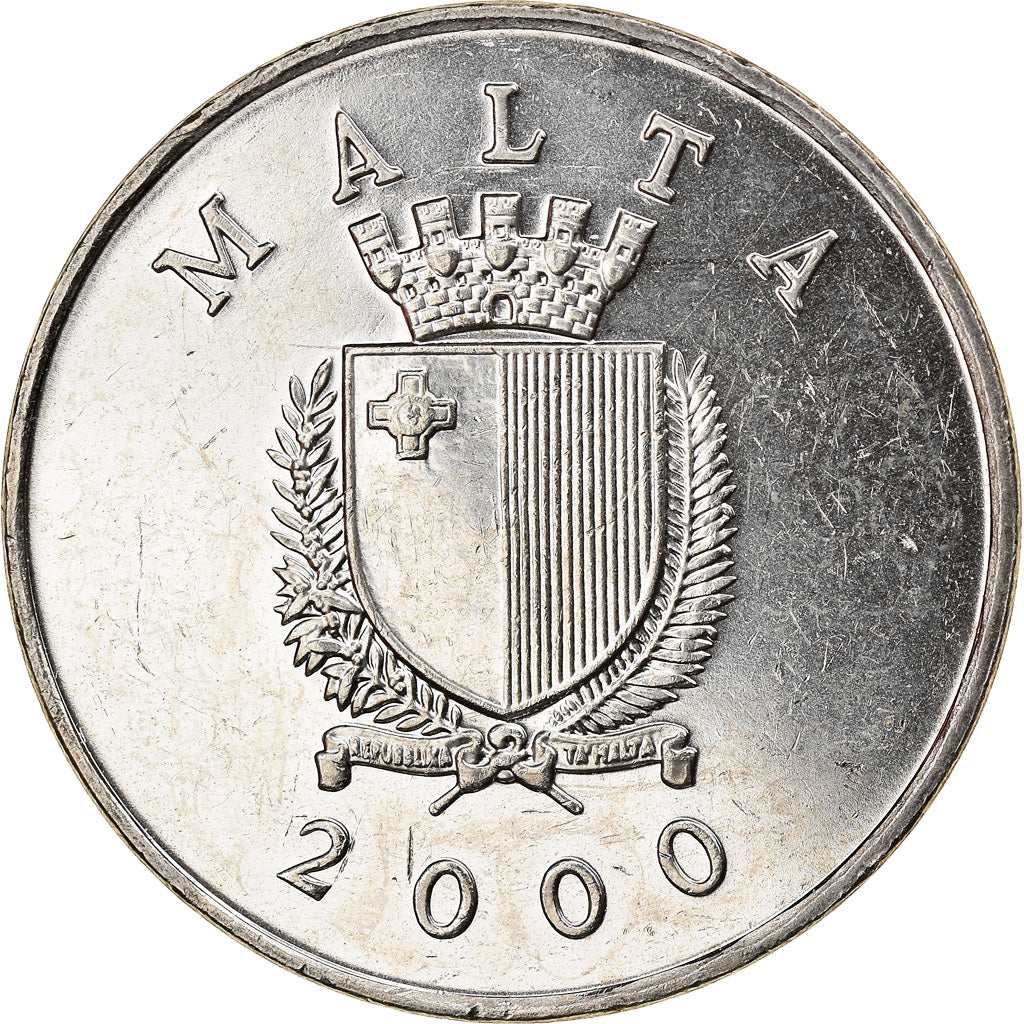 Moneta, Malta, 1 Lira, 2000, SPL+, Nichel