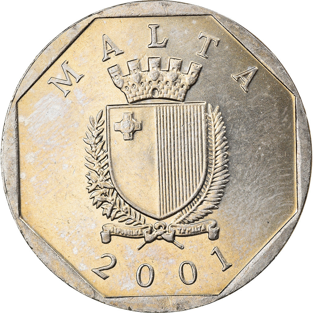 Münze, Malta, 50 Cents, 2001, UNZ, Nickel