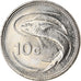 Moeda, Malta, 10 Cents, 2005, MS(63), Níquel