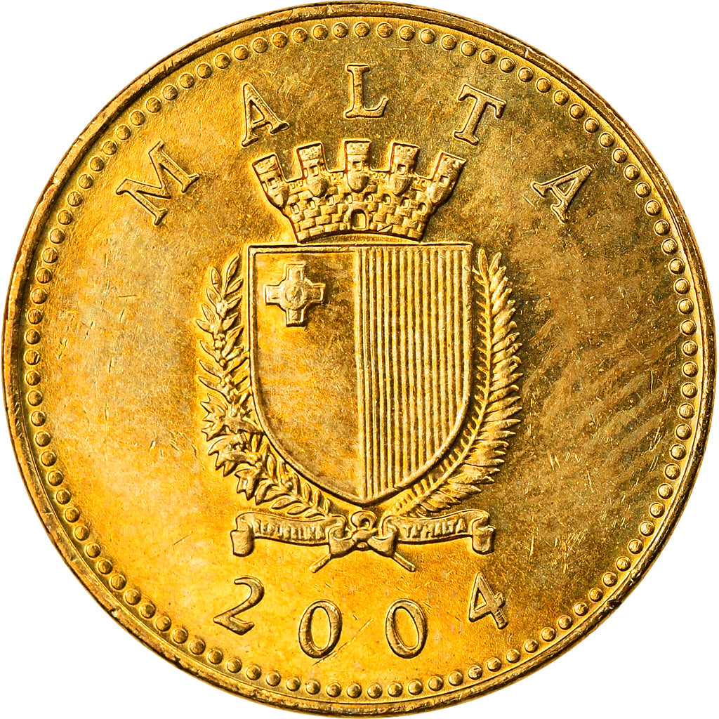 Moneta, Malta, Cent, 2004, MS(63), Nikiel