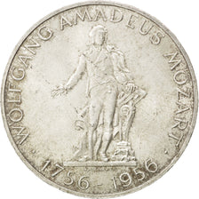 AUSTRIA, 25 Schilling, 1956, KM #2881, AU(55-58), Silver, 30.2, 13.04