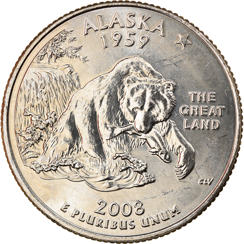 Coin, United States, Alaska, Quarter, 2008, Denver, MS(65-70), Copper-Nickel