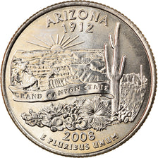 Coin, United States, Arizona, Quarter, 2008, U.S. Mint, Dahlonega, MS(64)