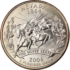 Monnaie, États-Unis, Nevada, Quarter, 2006, U.S. Mint, Philadelphie, SPL+