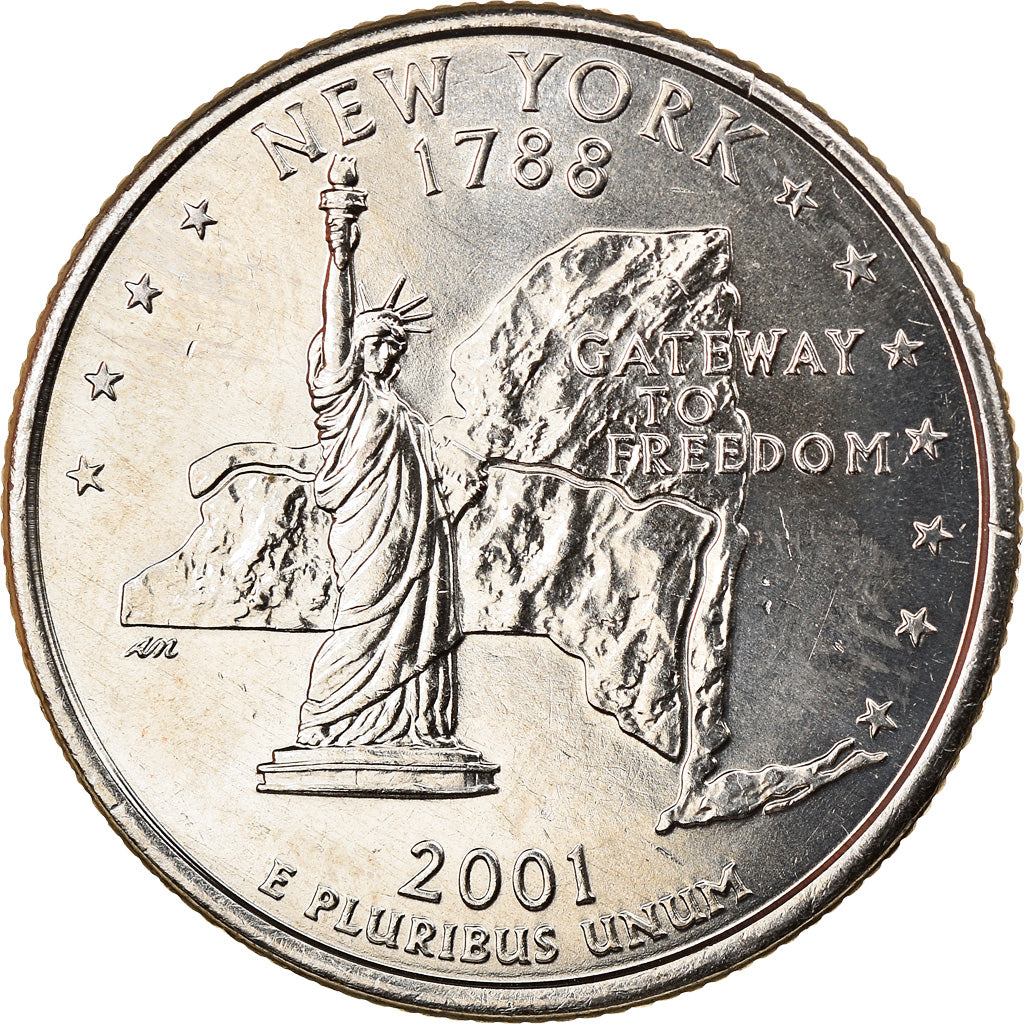 Coin, United States, New York, Quarter, 2001, U.S. Mint, Denver, MS(64)