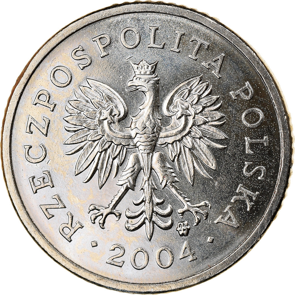Münze, Polen, 10 Groszy, 2004, Warsaw, UNZ+, Copper-nickel, KM:279