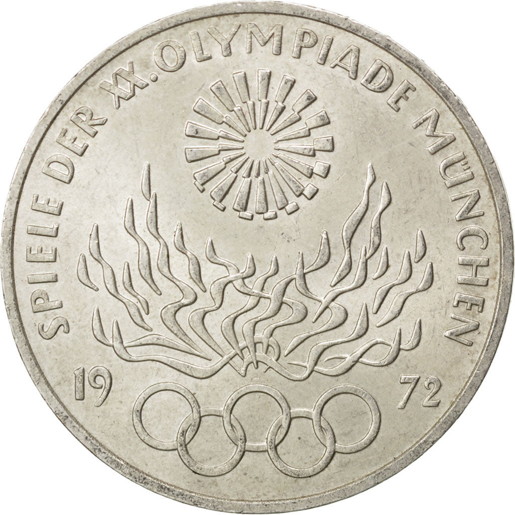 Monnaie, République fédérale allemande, 10 Mark, 1972, Hambourg, SPL, Argent