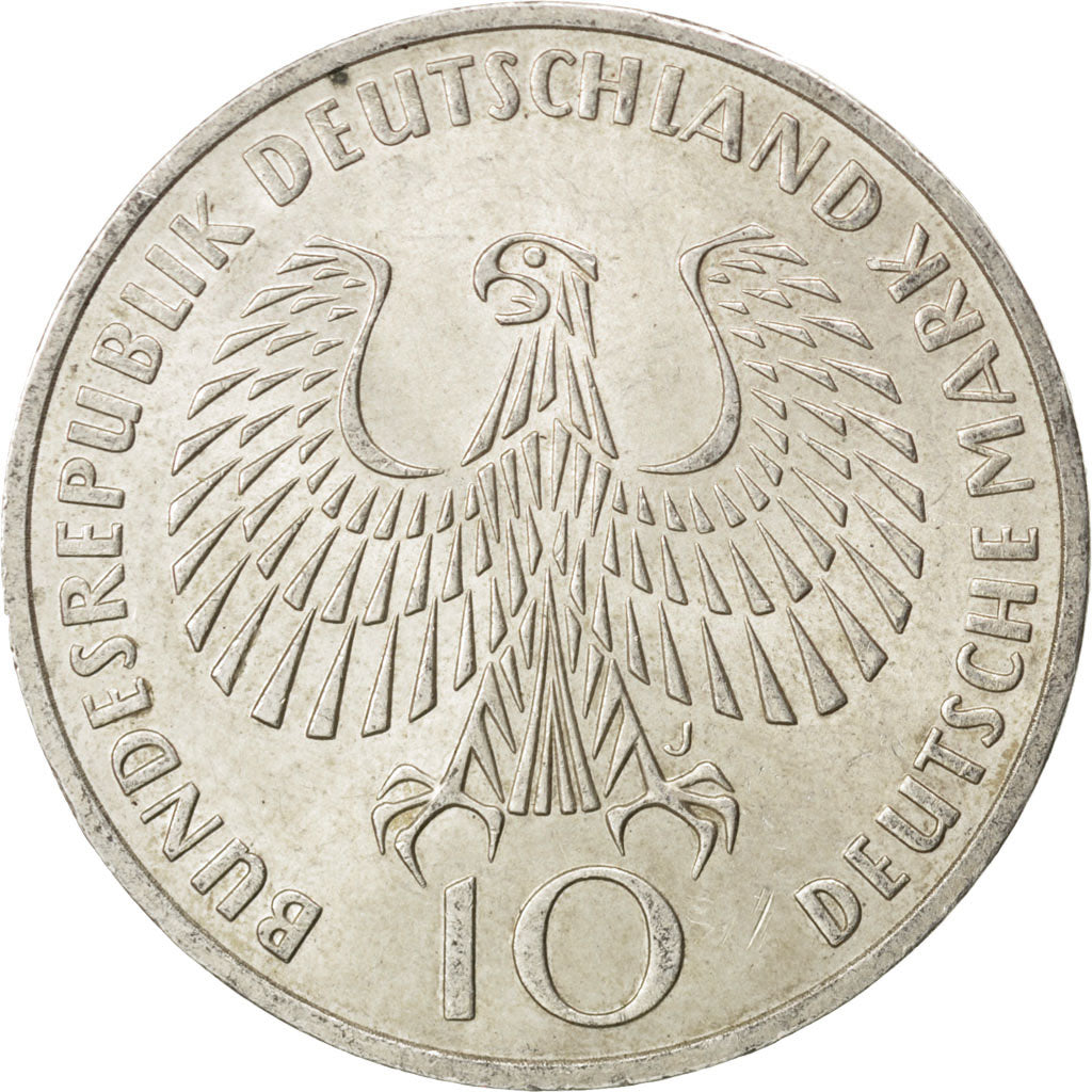 Monnaie, République fédérale allemande, 10 Mark, 1972, Hambourg, SPL, Argent