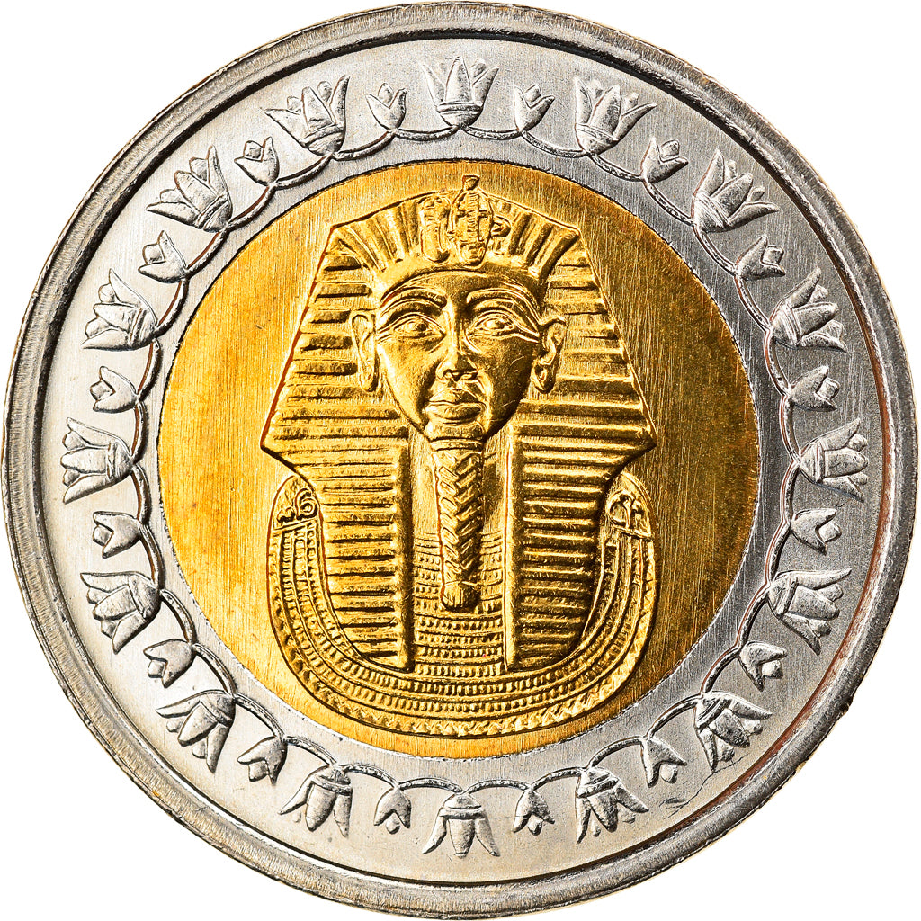 Coin, Egypt, Pound, 2005, Cairo, MS(64), Bi-Metallic, KM:940