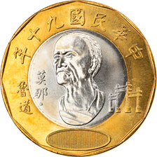 Coin, CHINA, REPUBLIC OF, TAIWAN, 20 Yuan, 2001-2003, MS(64), Bi-Metallic