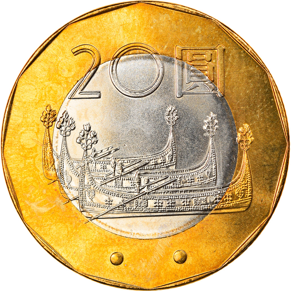 Coin, CHINA, REPUBLIC OF, TAIWAN, 20 Yuan, 2001-2003, MS(64), Bi-Metallic