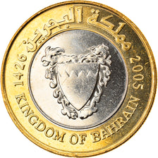 Coin, Bahrain, Hamed Bin Isa, 100 Fils, 2005, MS(64), Bi-Metallic, KM:26