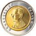 Coin, Thailand, Rama IX, 10 Baht, 2006, MS(64), Bi-Metallic, KM:227
