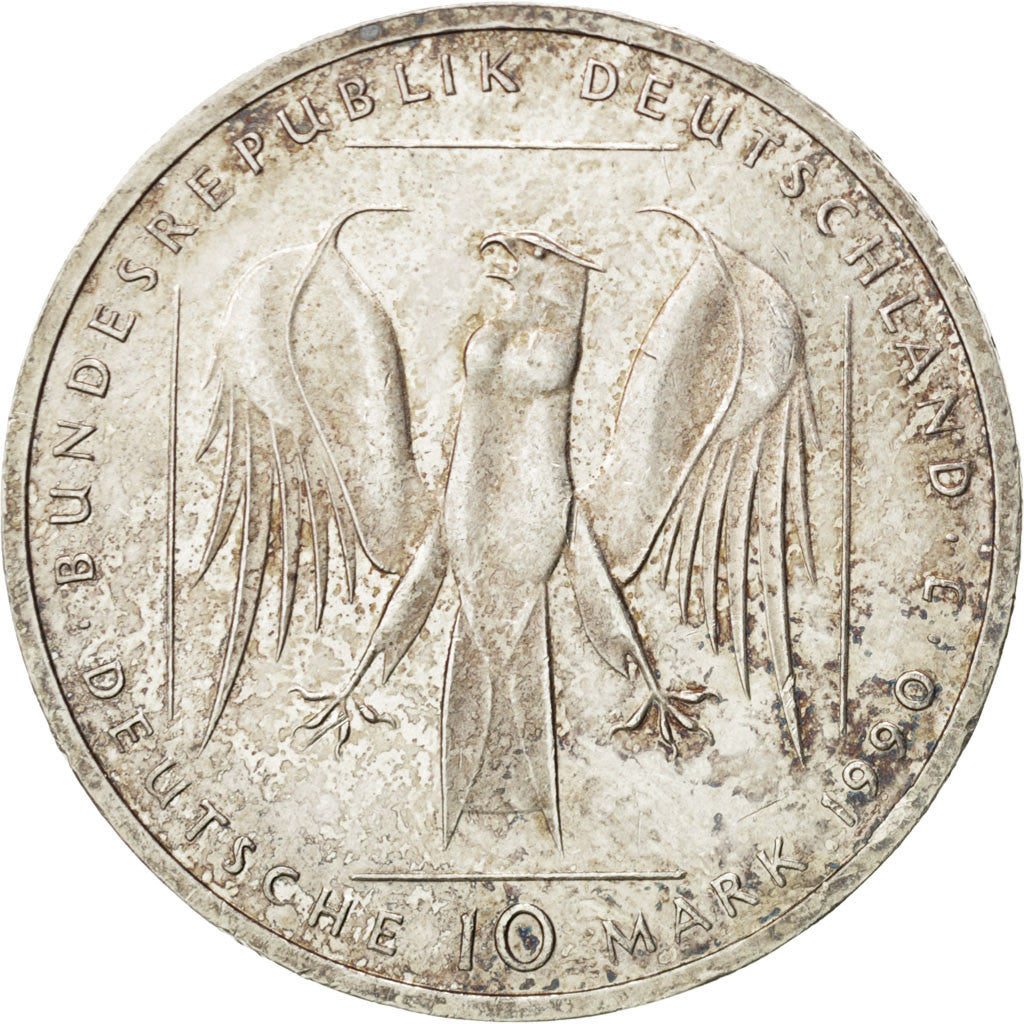 Coin, GERMANY - FEDERAL REPUBLIC, 10 Mark, 1990, Hamburg, Germany, MS(63)