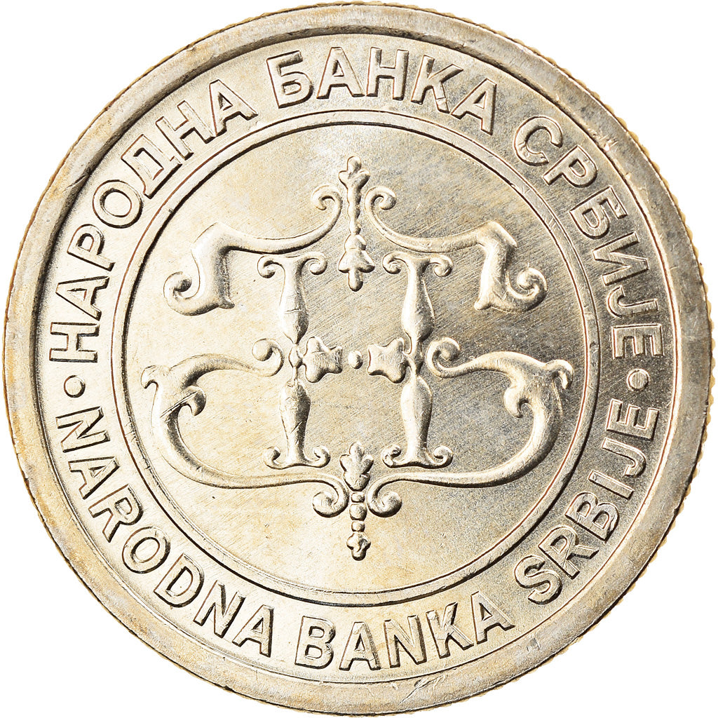 Coin, Serbia, 5 Dinara, 2003, MS(64), Copper-Nickel-Zinc, KM:36