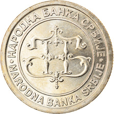 Coin, Serbia, 5 Dinara, 2003, MS(64), Copper-Nickel-Zinc, KM:36