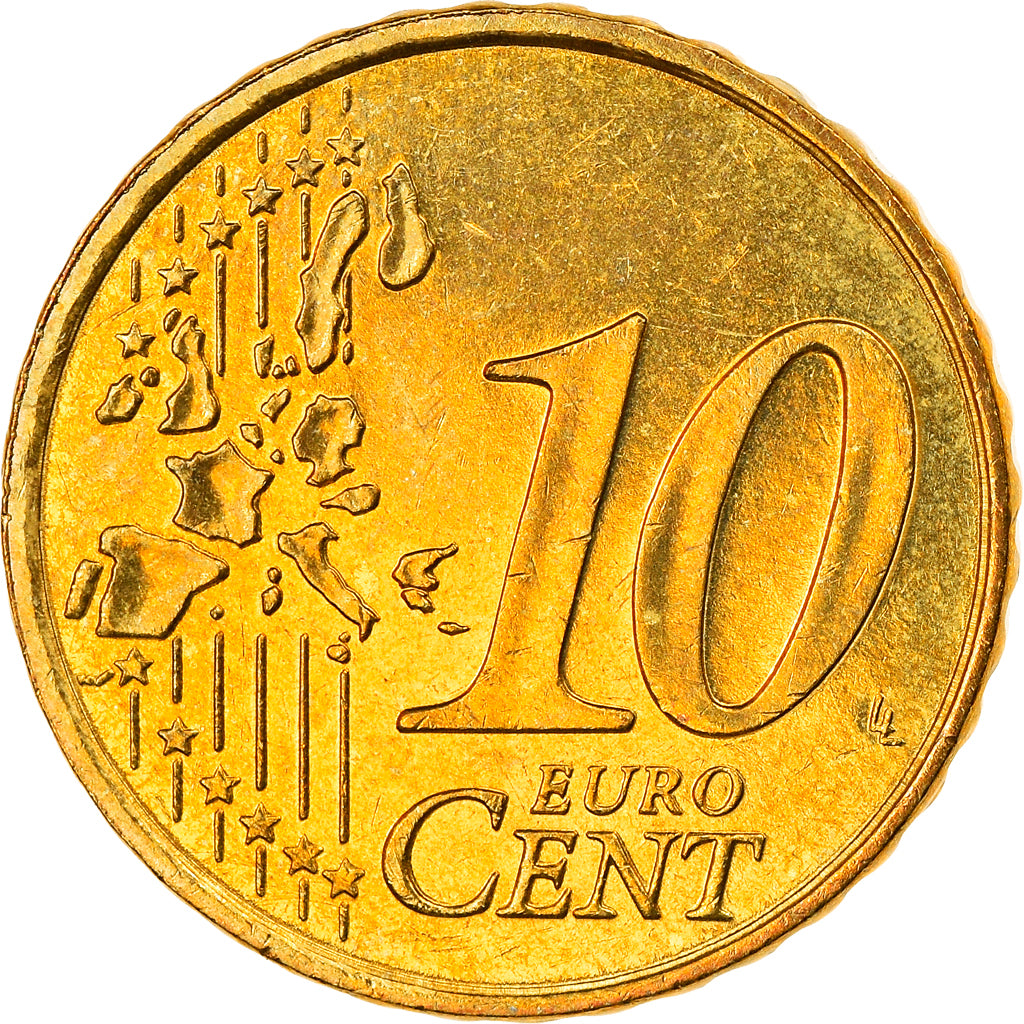 Monaco, 10 Euro Cent, 2001, Paris, SPL, Ottone, KM:170
