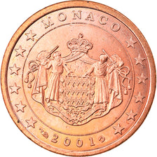 Monaco, 5 Euro Cent, 2001, Paris, MS(63), Copper Plated Steel, KM:169