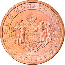 Monaco, 2 Euro Cent, 2001, Paris, MS(63), Copper Plated Steel, KM:168