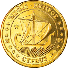 Monnaie, Chypre, 20 Cents, 2004, Proof, FDC, Laiton