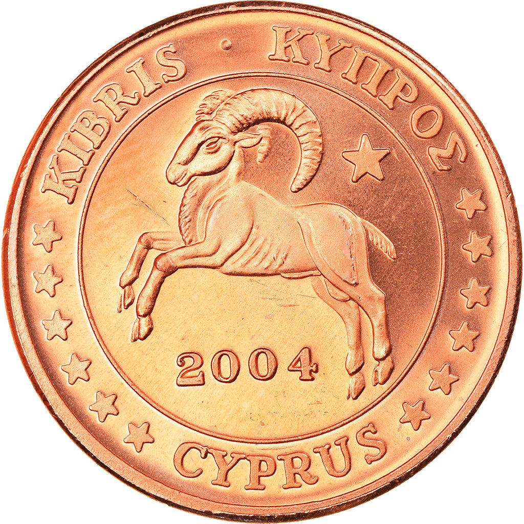 Moneda, Chipre, 5 Cents, 2004, Proof, FDC, Cobre
