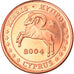 Coin, Cyprus, 2 Cents, 2004, Proof, MS(65-70), Copper