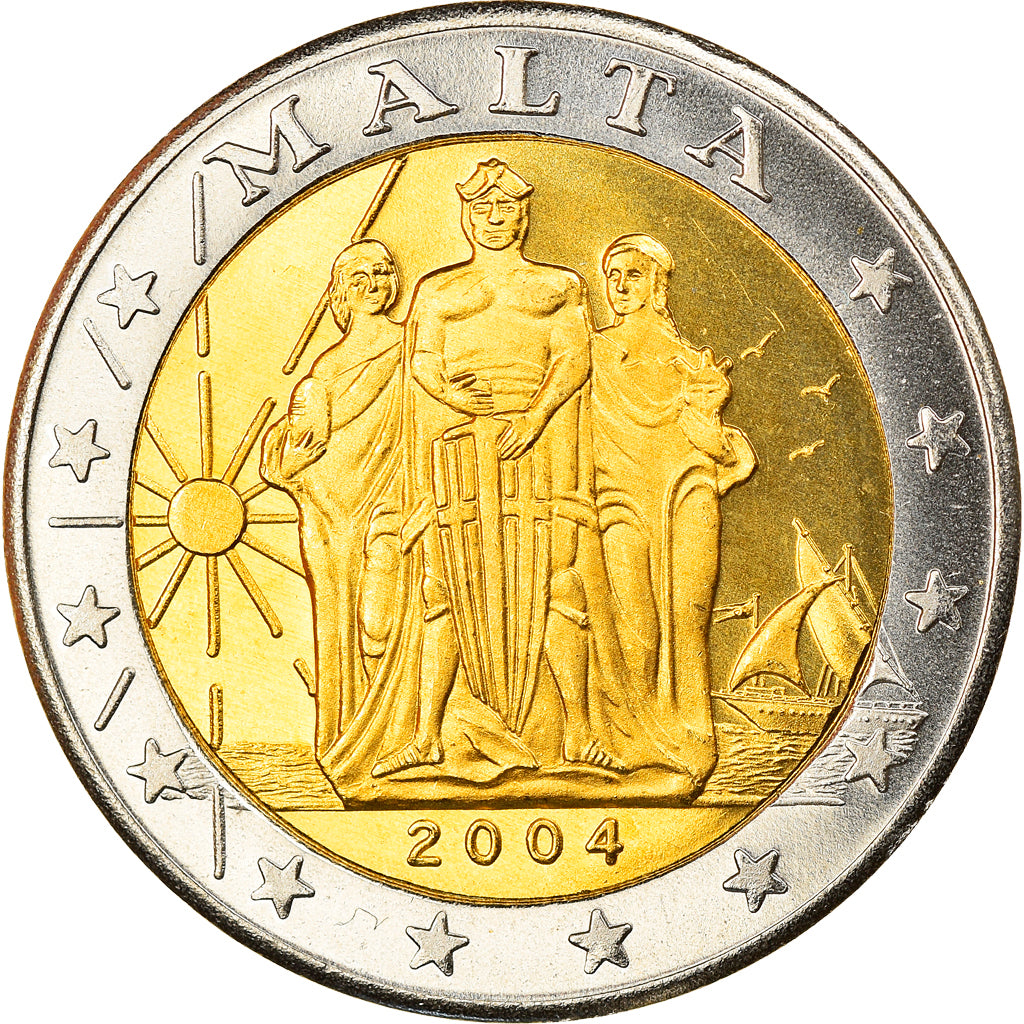 Coin, Malta, 2 Euro, 2004, Proof, MS(65-70), Bi-Metallic