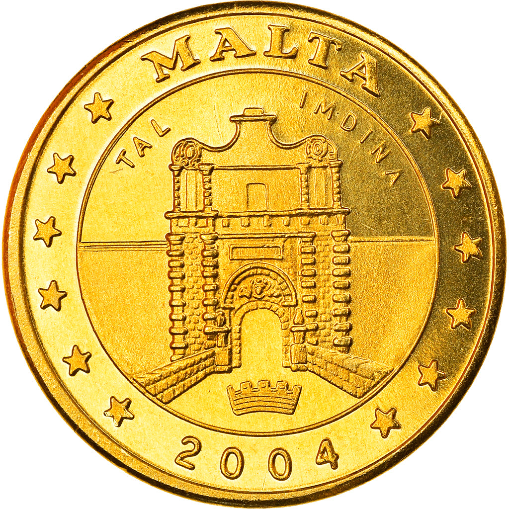 Coin, Malta, 10 Cents, 2004, Proof, MS(65-70), Brass