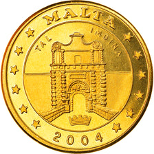 Coin, Malta, 10 Cents, 2004, Proof, MS(65-70), Brass