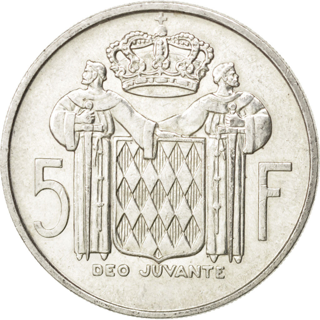 MONACO, 5 Francs, 1966, KM #141, AU(55-58), Silver, Gadoury #152, 12.04