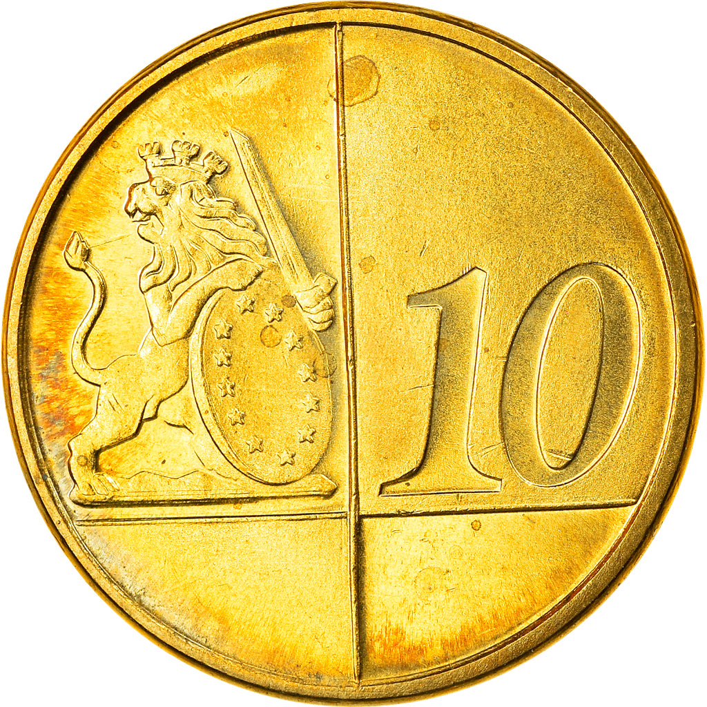 Coin, Guernsey, 10 Cents, 2004, Proof, MS(65-70), Brass