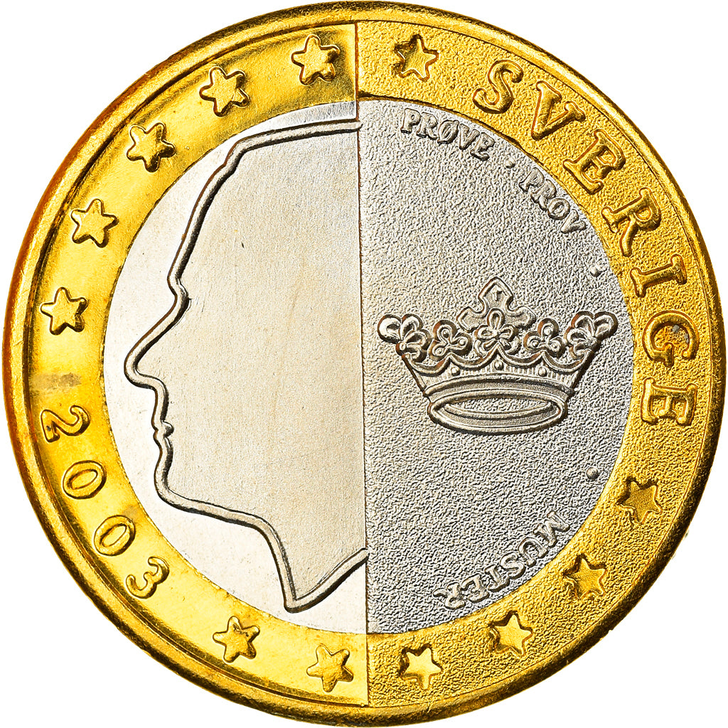 Moneta, Svezia, 1 Euro, 2003, Proof, FDC, Bi-metallico