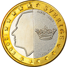 Moneta, Svezia, 1 Euro, 2003, Proof, FDC, Bi-metallico