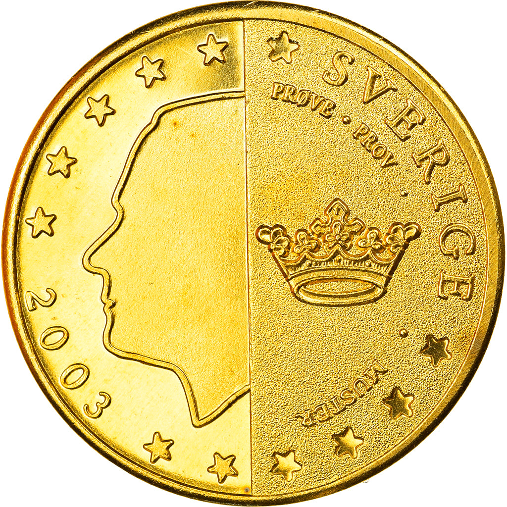 Moneta, Svezia, 50 Cents, 2003, Proof, FDC, Ottone