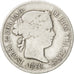 SPAIN, 40 Centimos, 1868, KM #628.2, F(12-15), Silver, 5.05