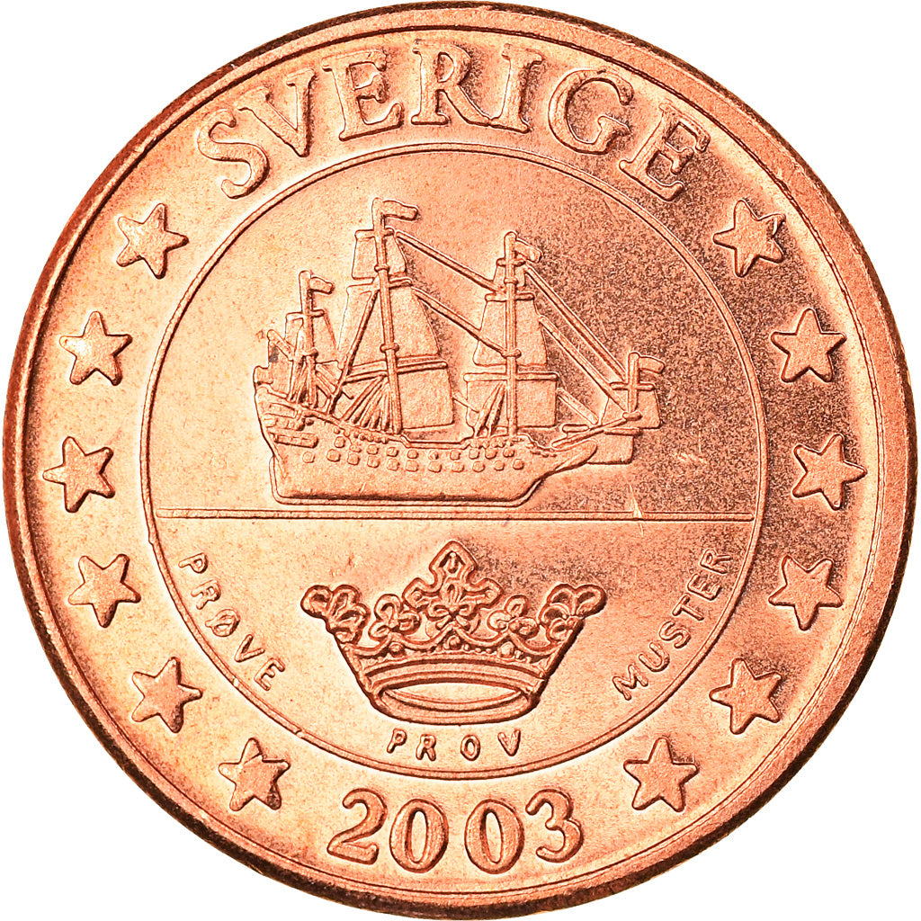 Coin, Sweden, 1 Cent, 2003, Proof, MS(65-70), Copper
