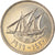 Moneta, Kuwejt, Jabir Ibn Ahmad, 50 Fils, 1999/AH1420, EF(40-45), Miedź-Nikiel