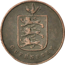 GUERNSEY, Double, 1830, KM #1, VF(30-35), Copper, 2.40